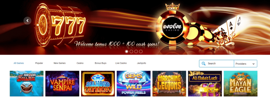 evolve casino games