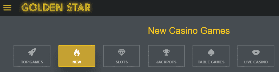golden star casino games