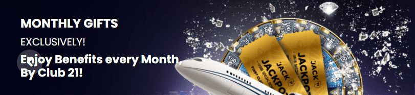 jack 21 casino bonus code